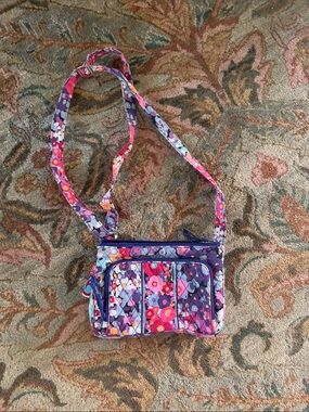 Vera Bradley Quilted Floral Crossbody in Purple and Pink